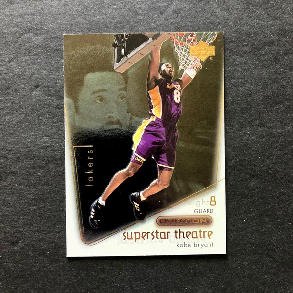 Kobe Bryant 2000-01 Upper Deck Ovation Superstar Theatre Insert Card #S1, NBA Basketball, Los Angeles Lakers, Vintage Y2K, LA