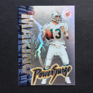 Dan Marino 1995 Topps Stadium Club Power Surge Foil Insert Card PS1, Miami Dolphins, NFL Football, Vintage 90s image 1