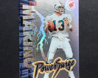 Dan Marino 1995 Topps Stadium Club Power Surge Foil Insert Card #PS1, Miami Dolphins, NFL Football, Vintage 90s