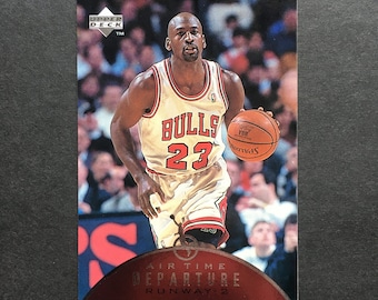 Michael Jordan 1997-98 Upper Deck Air Time Departure/Arrival, Runway/Gate 2 Insert Card #AT5, NBA Basketball, Vintage 1990s