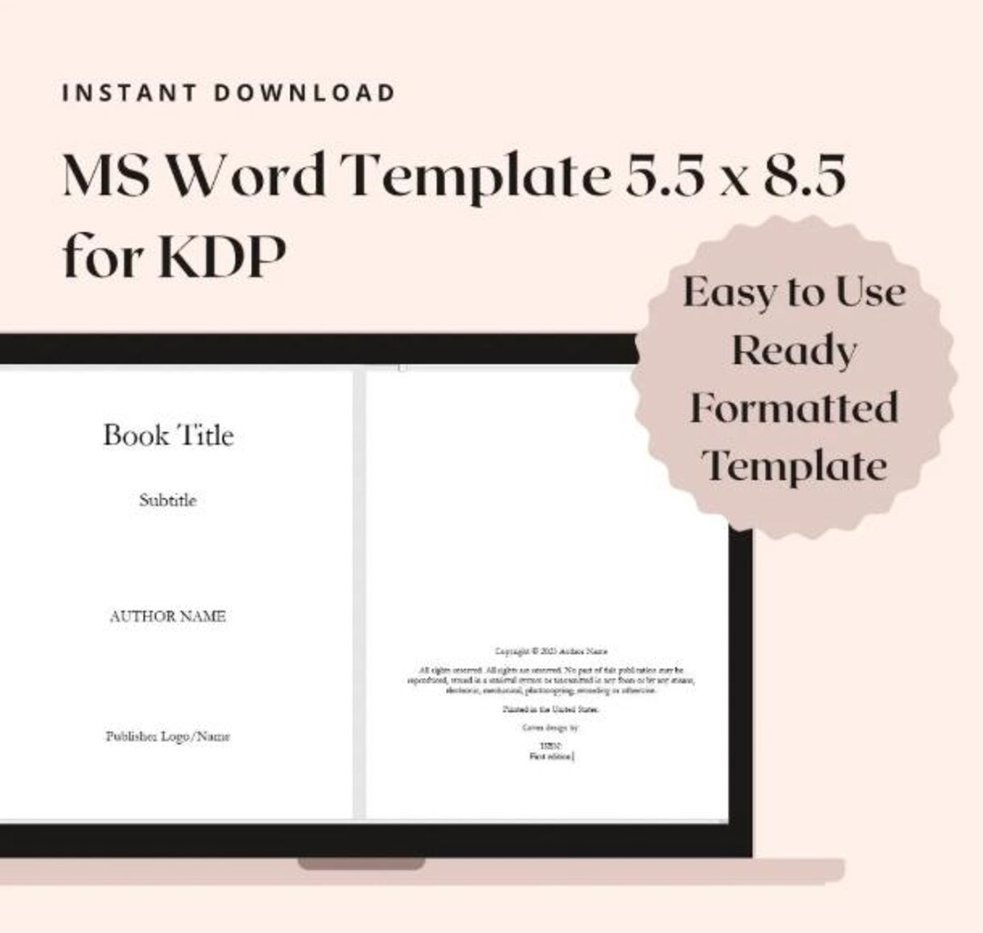 KDP Book Template 5.5x8.5 Word | Amazon KDP Formatting Template ...
