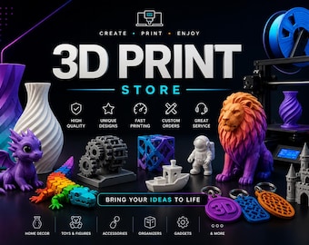 1inch 3D Printed Fidgets, Spinners, Stress Relief, Flexing Animals, Cute Sensory Toys, Goody Bag Gifts, Keychain, ADHD Toys, and more.