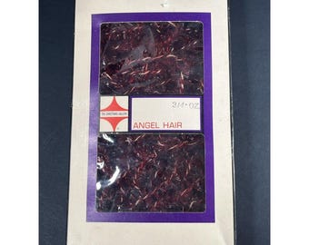 Vintage 1967 Red Angel Hair Flameproof Christmas Garland NEW