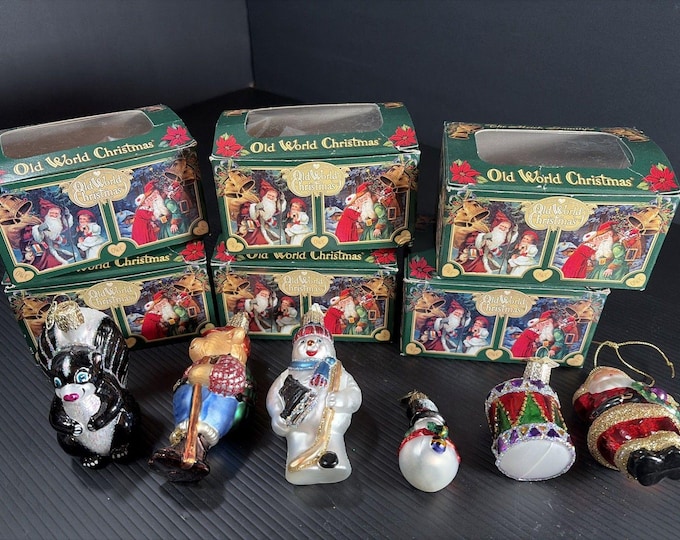 Vintage Old World Christmas Blown Glass Ornaments + 1 - Etsy