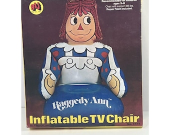 Raggedy Ann Inflatable Kids TV Chair Vtg Toys R Us 1978 Bobbs-Merrill Co NOS