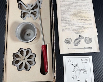 Griswold Kalkus Hirco Eight Shapes Irons Molds Heart Shell Suites Rosette Tree