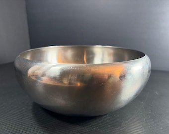 Vtg Mid-Century Modern Italy WMF 18/8 Stainless Steel Bowl 9x4"