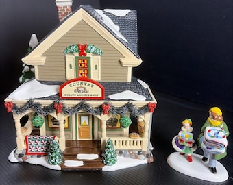 Dept 56 Snow Village Buck's County Country Quilts and Pies 55072