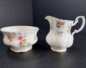 Royal Albert "Winsome" Sugar Bowl And Creamer