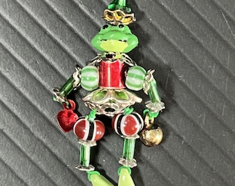 Frog Prince Beaded Pendant Unique Jewelry Hallmark 2004
