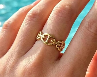 Bague maille marine en acier inoxydable