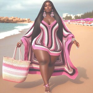 Plus Size Crochet Maxi Dress Pattern – Boho Beach Cover Up (PDF Pattern)