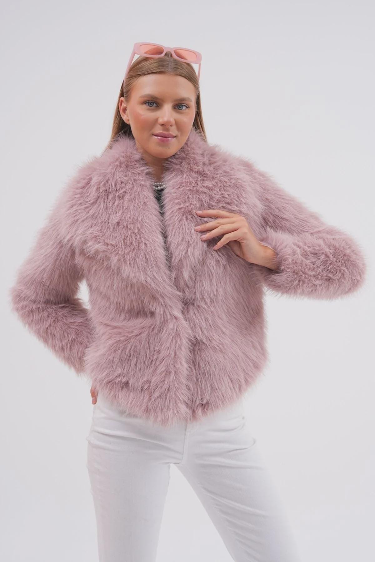 Veste D'hiver Fille C&C California Taille 10 - Rose, Avec Capuche Et Fausse Fourrure Amovible, NEUVE