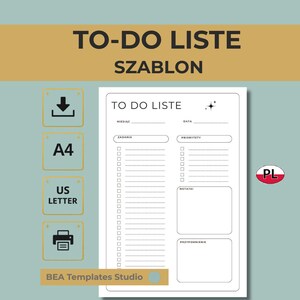 Modelo de Lista de Tarefas Diárias Minimalista (PL) (Download Digital)