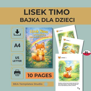 Lisek Timo Urocza Bajka na Dobranoc dla Dzieci 3–7 Lat 10 Stron PDF