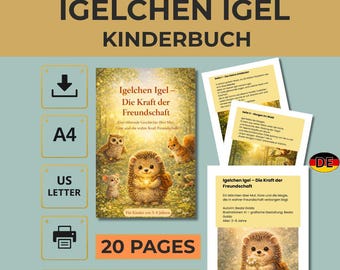 Kinderbuch für 3–8 Jahre Igelchen Igel Die Kraft der Freundschaft 20 Seiten PDF