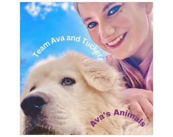 Pyrenees Dog Car Magnet: Team Ava and Tucker Vinyl Decal