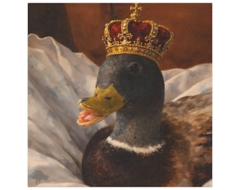 Squiggles the Royal Call Duck portrait Car Magnet