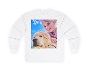 Team Ava and Tucker Long Sleeve Tee: Pyrenees Dog Portrait
