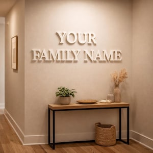 Personalized Family Name Sign | Custom Last Name Wall Letters | Established Sign | Wedding Gift | Housewarming Gift | Modern Home Decor