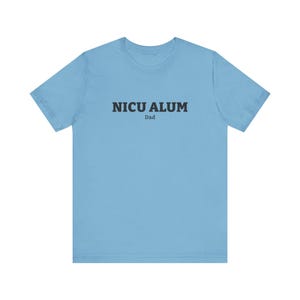 NICU ALUM Dad Shirt, Sage Green Unisex Tee for a NICU Dad, Simple Gift for After the Hospital Stay image 3
