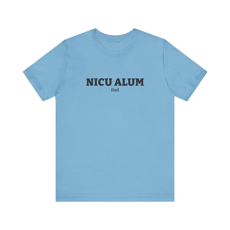 NICU ALUM Dad Shirt, Sage Green Unisex Tee for a NICU Dad, Simple Gift for After the Hospital Stay image 3