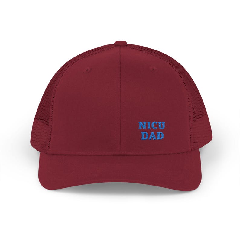 NICU DAD Trucker Hat in 5 Colors incl. Navy and Black, Gift for a New Dad, Embroidered Mesh Snapback afbeelding 5