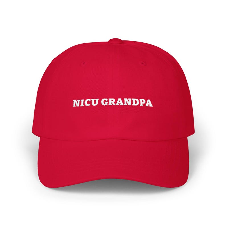 NICU Grandpa Hat in 6 Colors incl. Black and Spruce Green, Low Profile Embroidered Cap, Gift for a New Grandpa bild 6