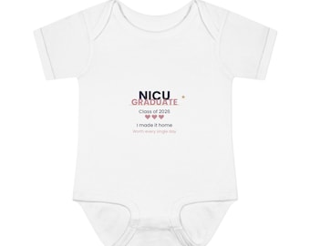 Days Strong Personalized NICU Graduate Bodysuit | Baby Name Coming Home Outfit | Preemie Keepsake