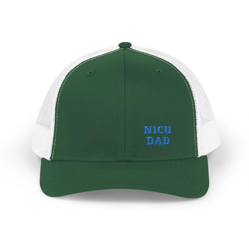 NICU DAD Trucker Hat in 5 Colors incl. Navy and Black, Gift for a New Dad, Embroidered Mesh Snapback afbeelding 3