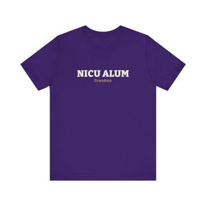 NICU ALUM Grandma Shirt, Black Unisex Tee for a NICU Grandma, Simple Gift for a New Grandma image 2