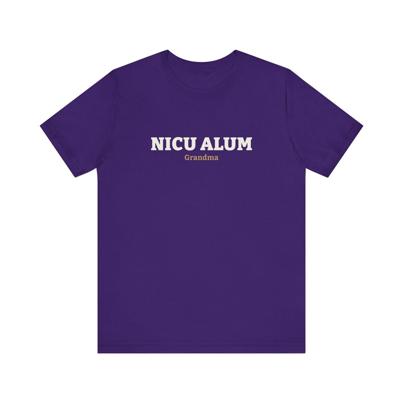 NICU ALUM Grandma Shirt, Black Unisex Tee for a NICU Grandma, Simple Gift for a New Grandma image 2