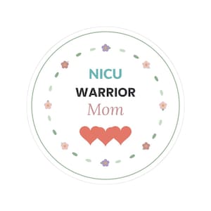 NICU Warrior Mom Sticker | Preemie Mama Vinyl Decal | Tiny but Mighty Laptop Water Bottle Sticker