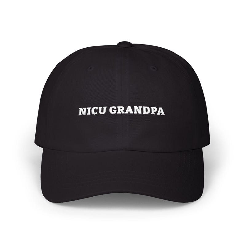 NICU Grandpa Hat in 6 Colors incl. Black and Spruce Green, Low Profile Embroidered Cap, Gift for a New Grandpa bild 2