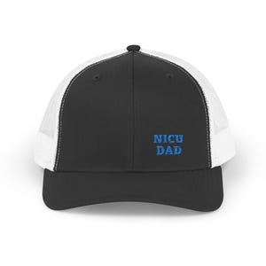 NICU DAD Trucker Hat in 5 Colors incl. Navy and Black, Gift for a New Dad, Embroidered Mesh Snapback afbeelding 2