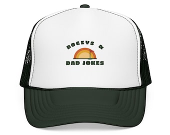 Bogeys & Dad Jokes Embroidered Trucker Hat | Golf Dad Cap | Funny Golf Gift for Dad | Father's Day