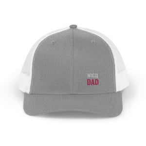 NICU DAD Trucker Hat in 4 Colors incl. Heather Grey and Pink, Embroidered Mesh Snapback, Gift for a New Dad Bild 1