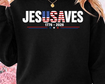 Jesus rettet USA PNG: Vaterländischer christlicher Glaube Vintage Distressed Retro Grunge Design, digitaler Download