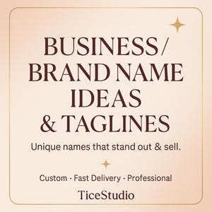 Anpassade varumärkesidéer och taglines, Unika företagsnamn, Namngivningsexpert, Varumärkesbyggande och copywriting för småföretag