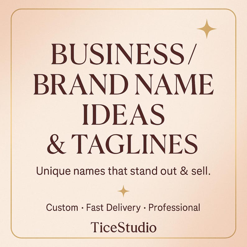 Custom Brand Name Ideas and Taglines , Unique Business Names , Naming ...