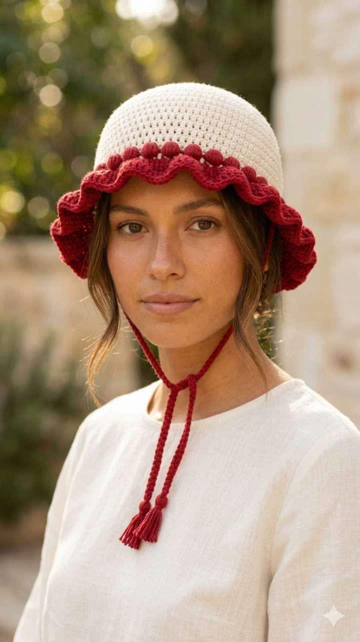 16 Ruffle Bucket Hat Crochet Patterns for Summer, Cottagecore, and Everyday Wear 6 Crochet Ruffle Bucket Hat