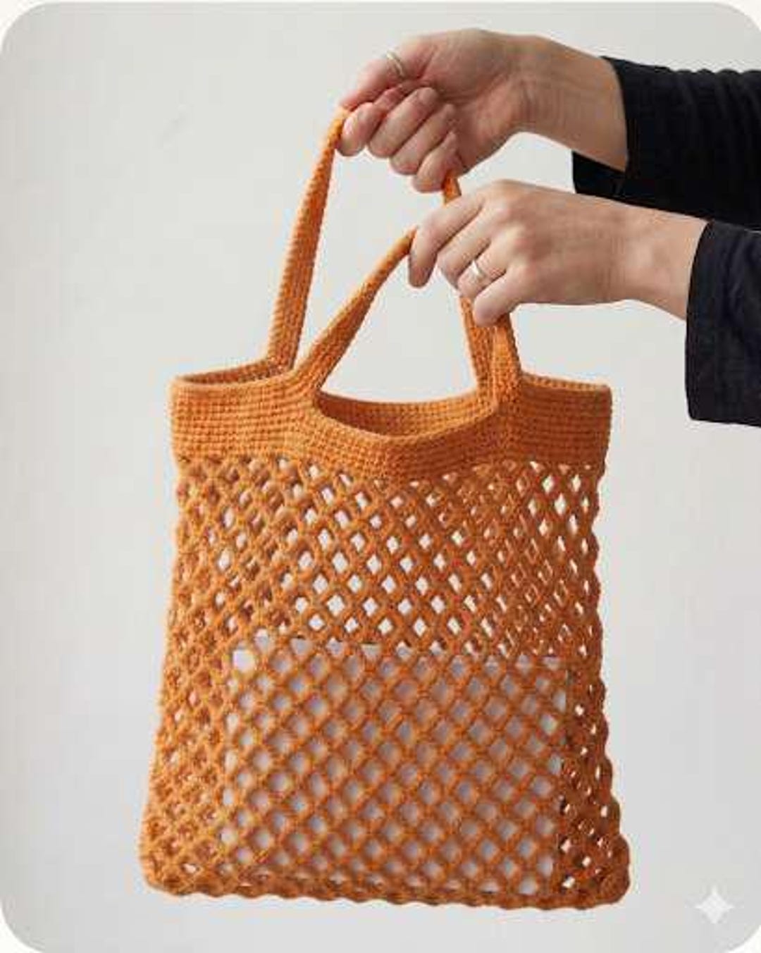 Crochet Market Bag Pattern PDF, Aesthetic Mesh Tote Bag, French Market ...