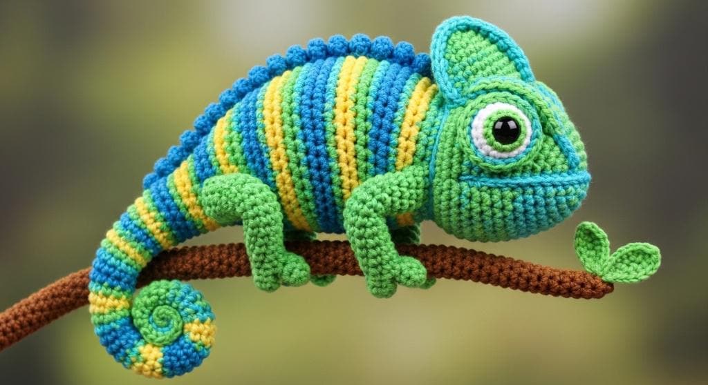 30 Chameleon Crochet Patterns to Stitch for Gifts, Decor, and Playful Amigurumi 21 Amigurumi Chameleon Crochet Pattern - PDF Digital Download - Colorful Reptile Plushie...