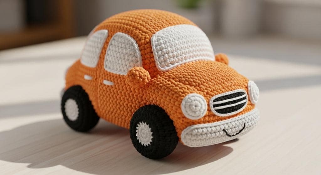 30 Crochet Car Patterns to Stitch Fun Vehicles, Classic Cars, and Cute Amigurumi Designs 31 Vintage Orange Beetle Car Pattern