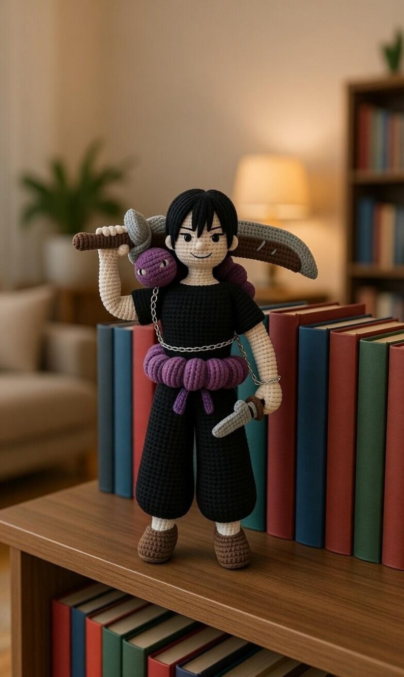 Toji Pixel Pattern Toji Fushiguro Crochet Pattern PDF, Jujutsu Kaisen Amigurumi Doll ...