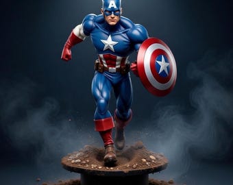 Super Soldier Hero STL | Comic Style Superhero Figurine (Digital Download)