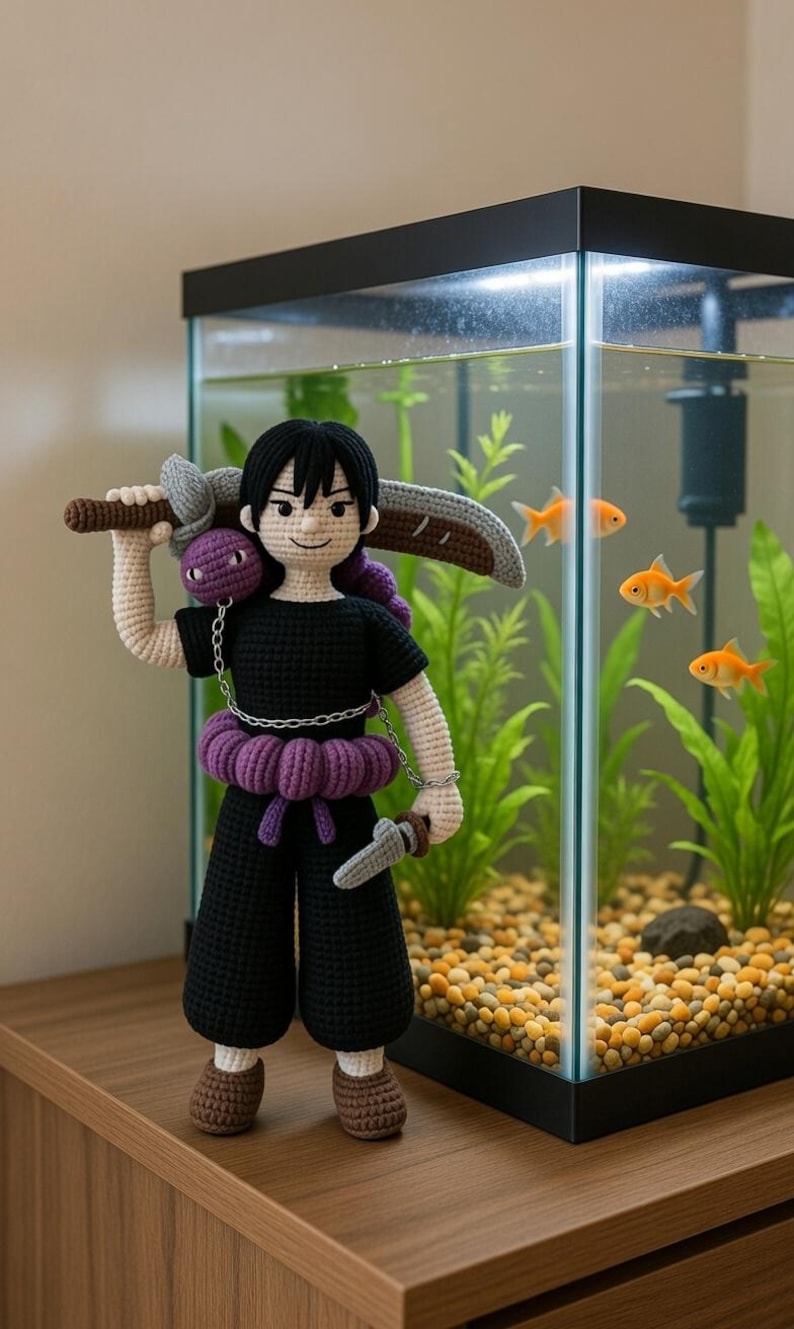 Toji Pixel Pattern Toji Fushiguro Crochet Pattern PDF, Jujutsu Kaisen Amigurumi Doll ...