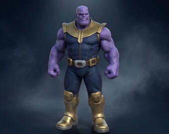Thanos STL File, Marvel Thanos 3D Model, Superhero Statue STL, 3D Printing Figure, Comic Villain Model, Collectible STL, Digital Download