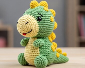 Crochet Stegosaurus Pattern, Amigurumi Dino Plushie, DIY Stuffed Animal (PDF Pattern)