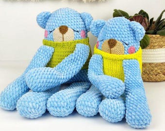 Amigurumi Teddy Bear Crochet Pattern, Plush Toy Tutorial (PDF Download)